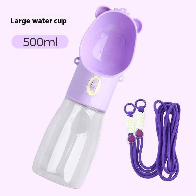 2 in 1 Portable Dog Water Bottle for Small Big Dogs Cat Outdoor Leak-Proof Puppy Drinking Bowl with Food Container Pets Feeder Pet Products